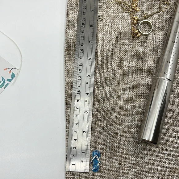 🏖️ Vintage Italy 925 Sterling Silver Blue Flip Flop Pendant Necklace - Picture 11 of 12